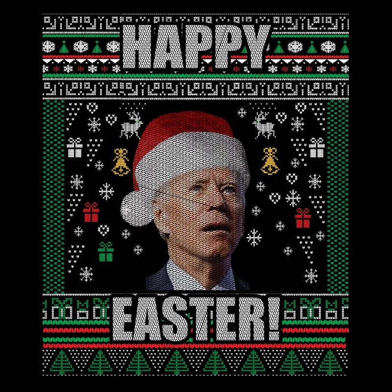 Lustiger Biden Hässlicher Weihnachtspullover Frohe Ostern