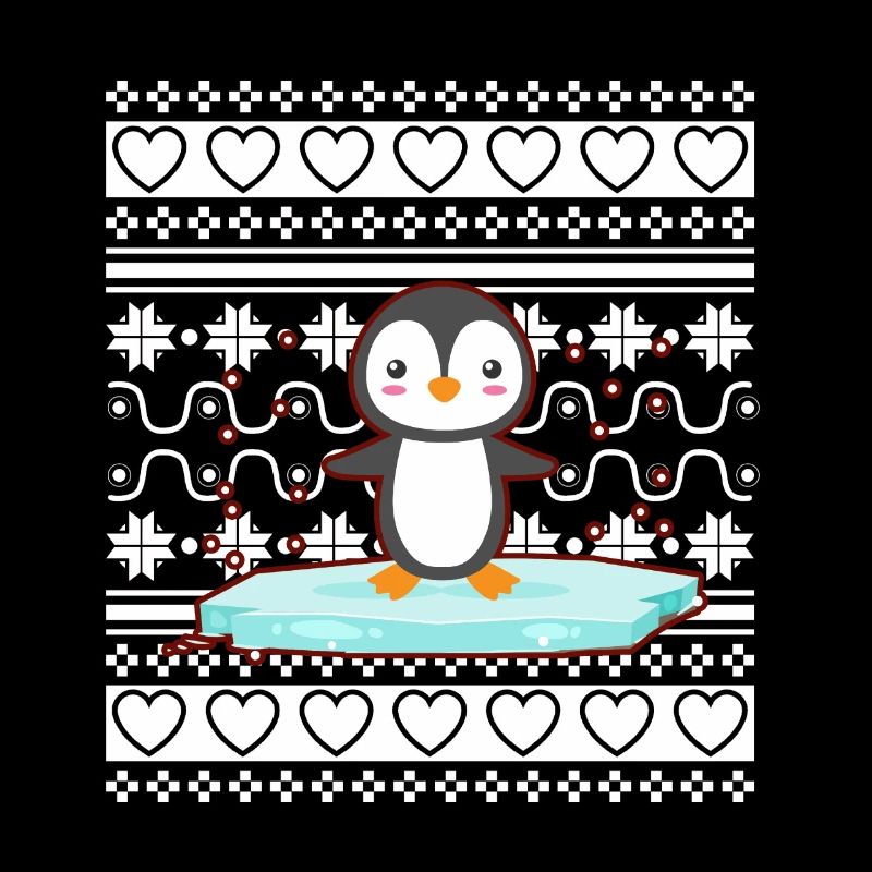 Pull de Noël moche Tshirt Pingouin de Noël