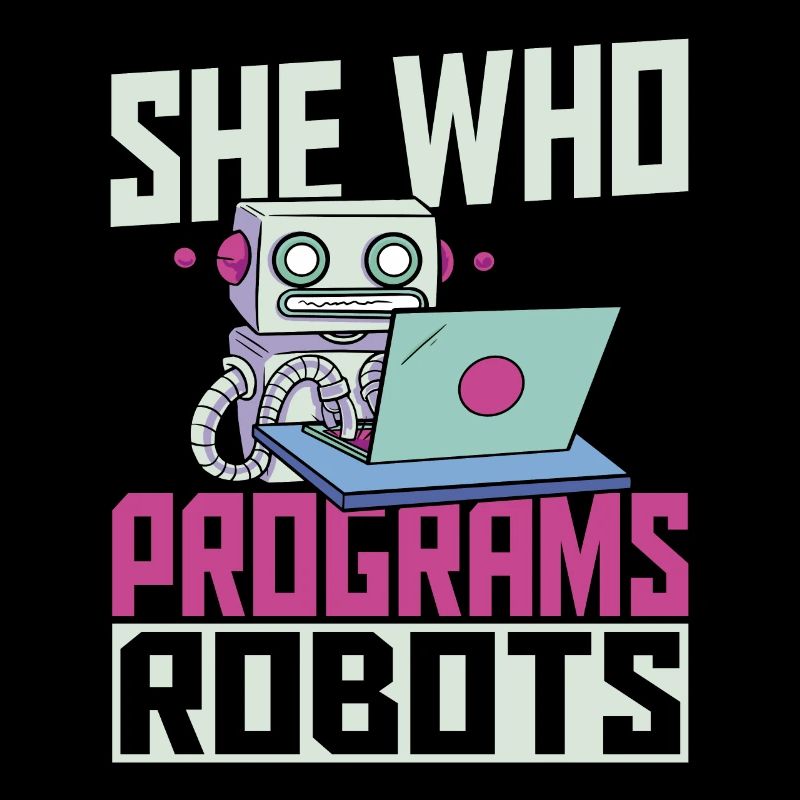 Sie, die Roboter programmiert Robotik