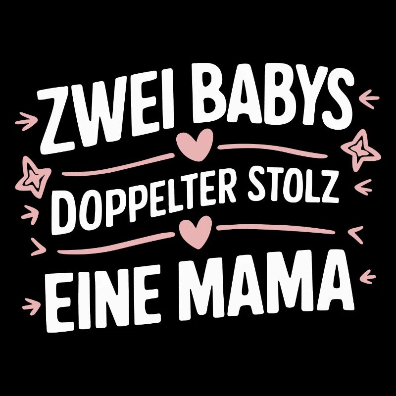 Zwei Babys doppelter stolz eine Mama