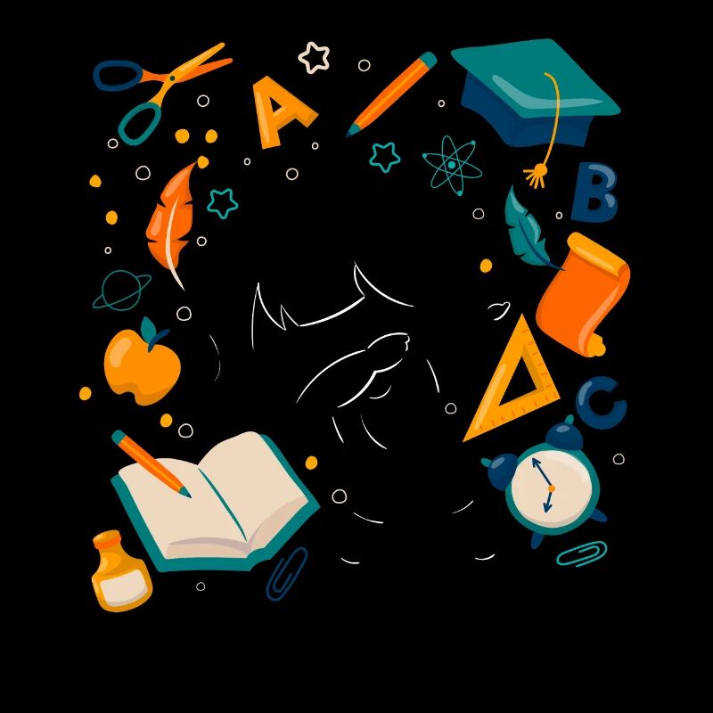 Silhouette Junge Ersten Tag Der Schule Student