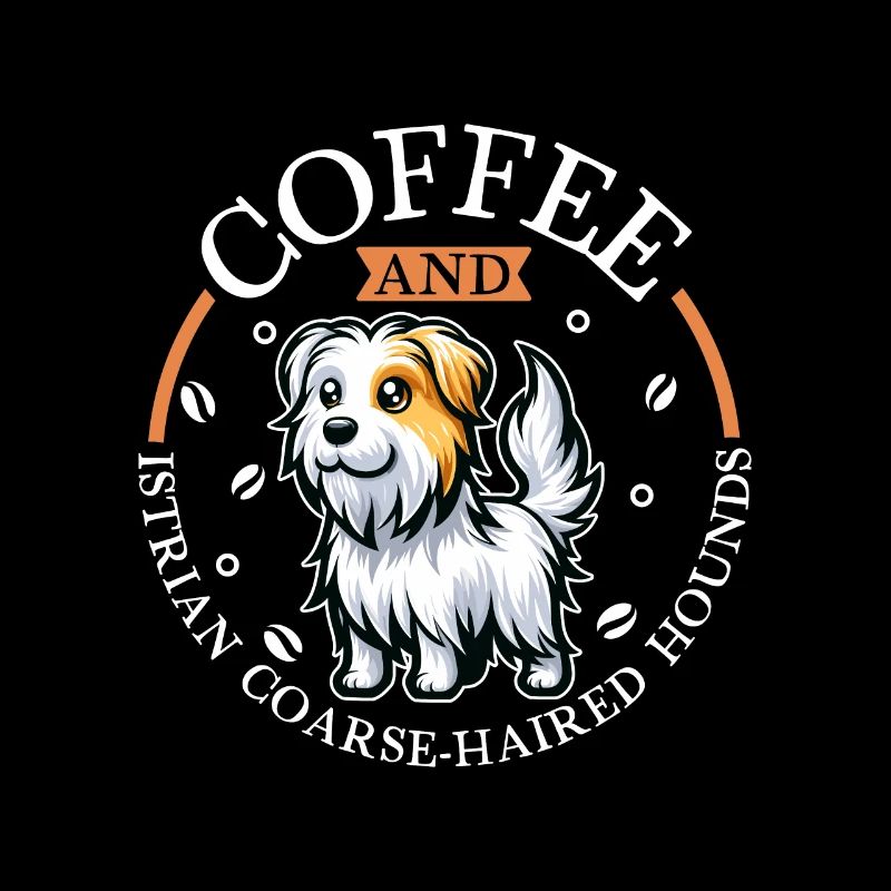 Coffee and Rough-haired Istrian Hound