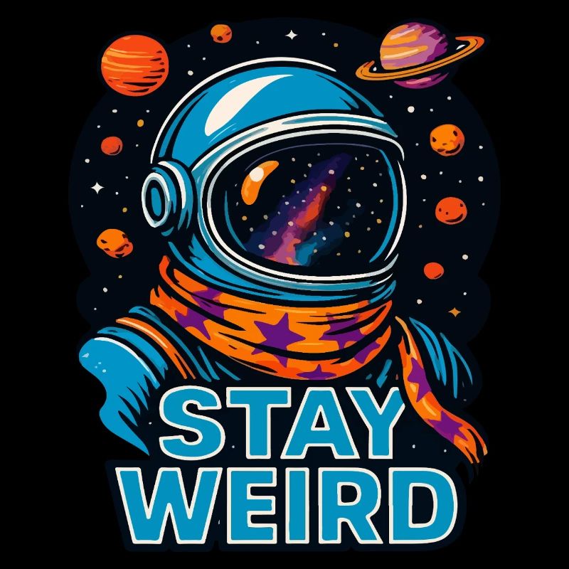 Stay Weird Astronaut – Outer Space Cosmic Design