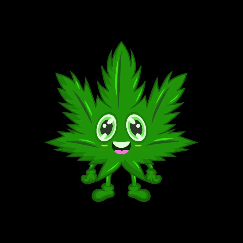 Cannabis comic hemp leaf