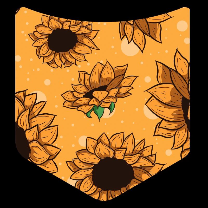 Garten Blumen Geschenk Brusttasche Sonnenblume