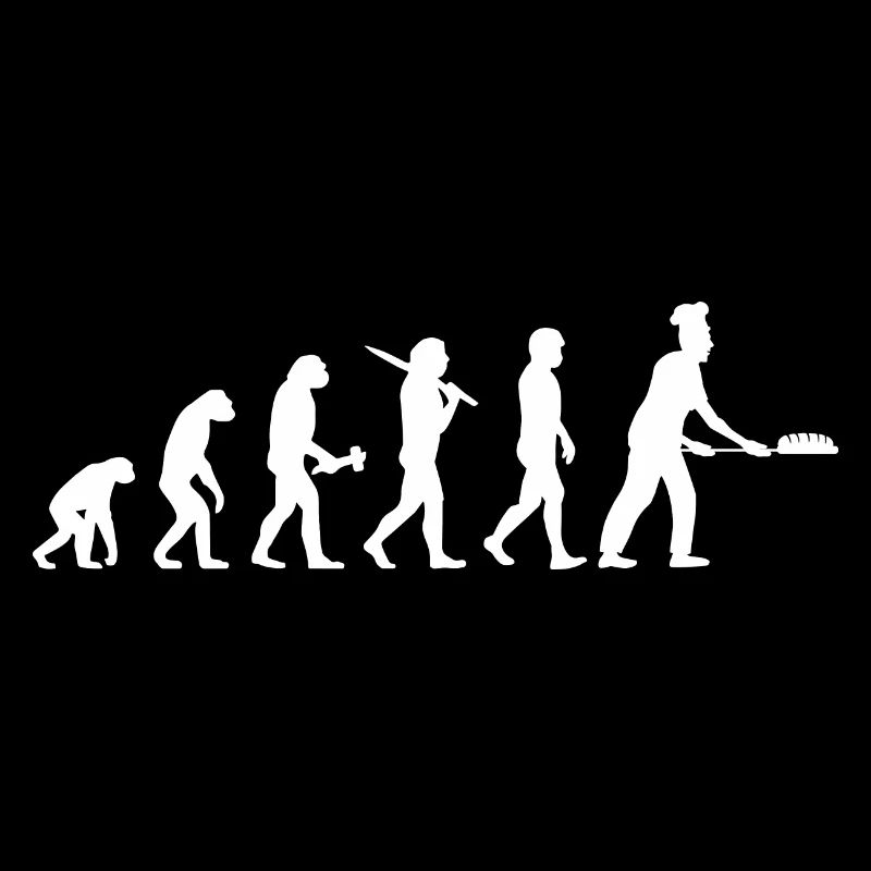 Bäcker Bäckerin Bäckerei Evolution Backen Geschenk
