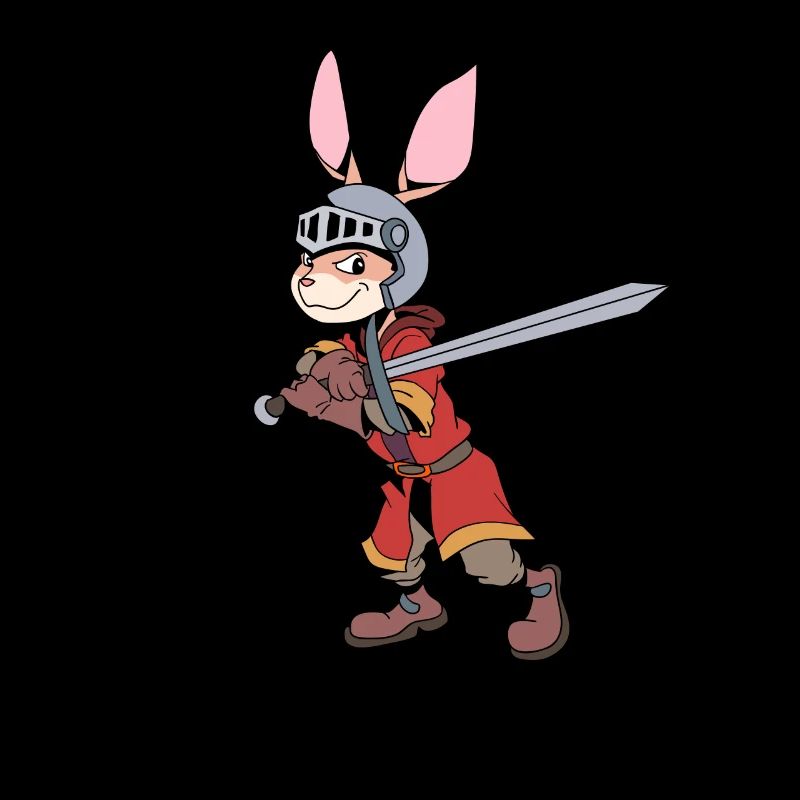 En armure avec épée longue - Lapin