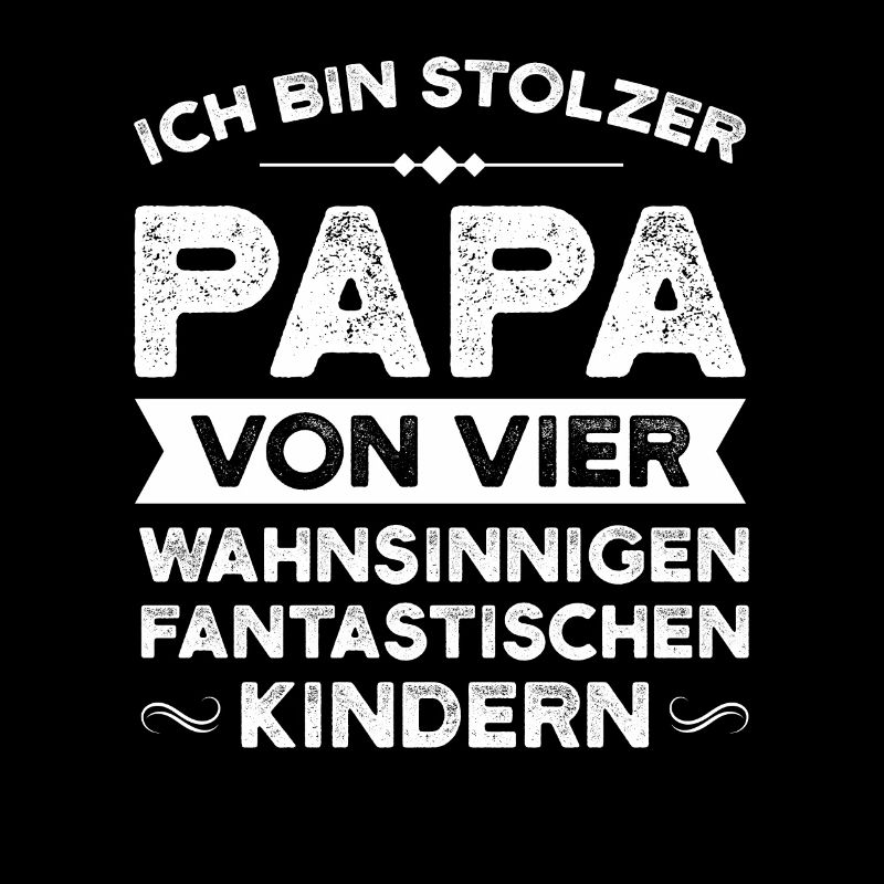 Papa 4 Kinder Papa von 4 Kindern Geschenk