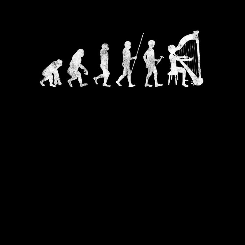 Harfe spielt Evolution Saiteninstrumente Musiker