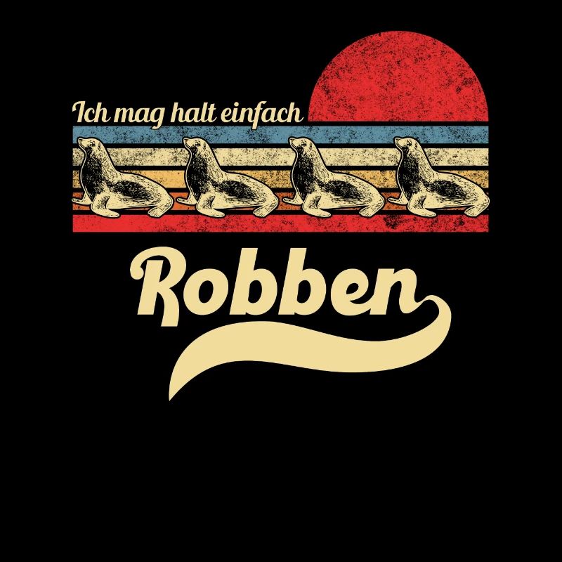 Seehund Retro Vintage Robbe Geschenk