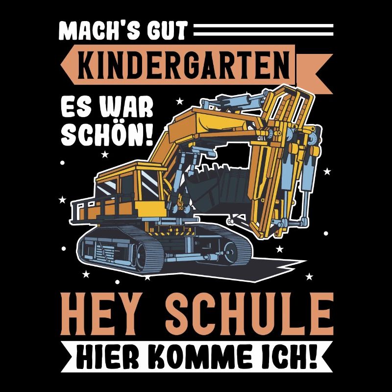 Bagger Schulbeginn Schulanfänger Schulkind