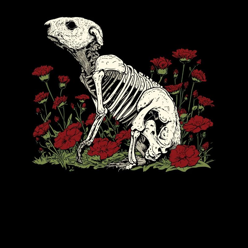 Castor Fleur Squelette Fleur Animal