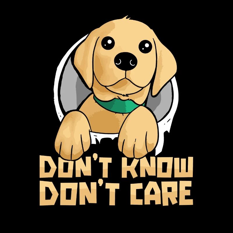 Labrador Witzig Dont Know Dont Care