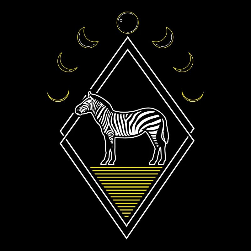 Zebra Abstrait Phases de Lune