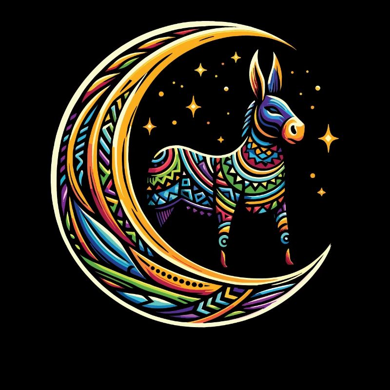 Muli Donkey Tribal Moon
