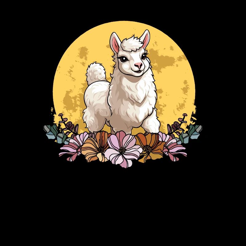 Lama Llama Wild Floral Moon