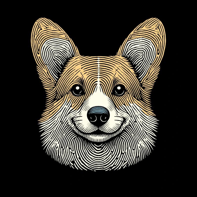 Empreinte digitale corgi