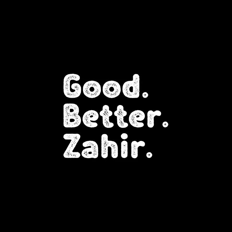Les mecs cool s’appellent Zahir