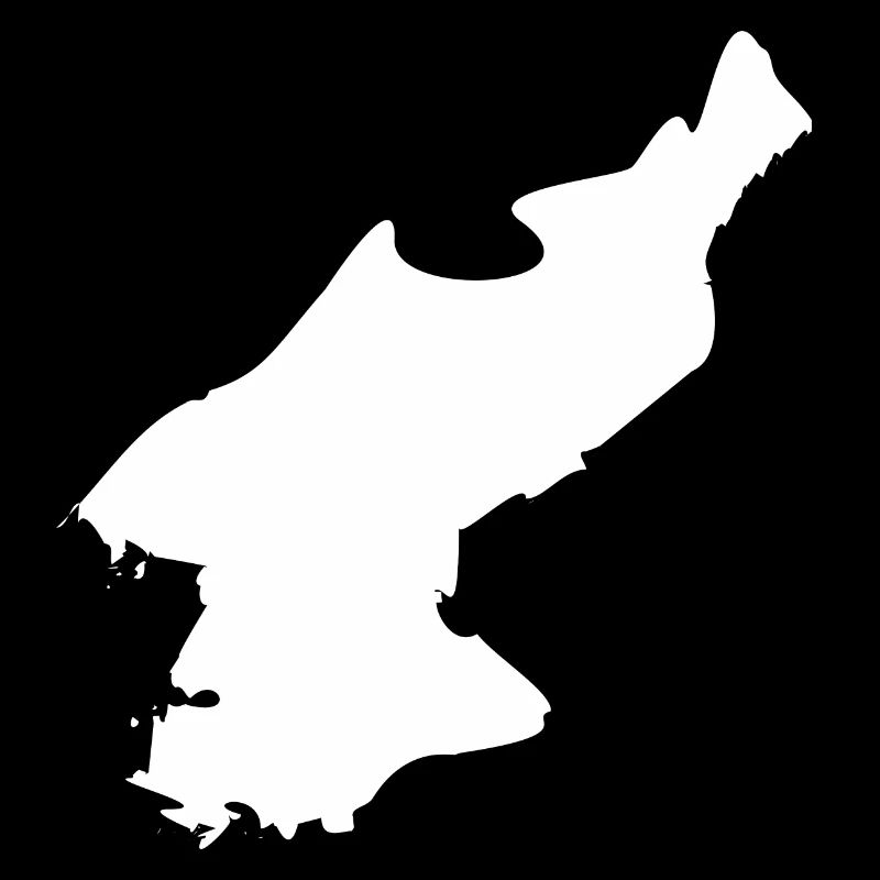 North Korea map flag
