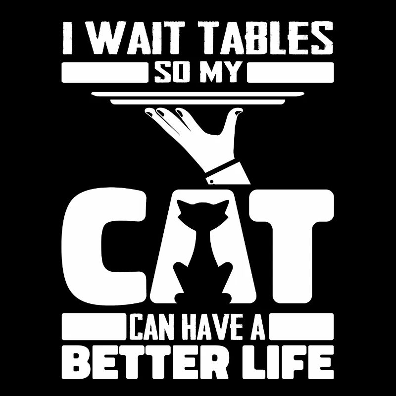 Kellner Kellnerin Katze