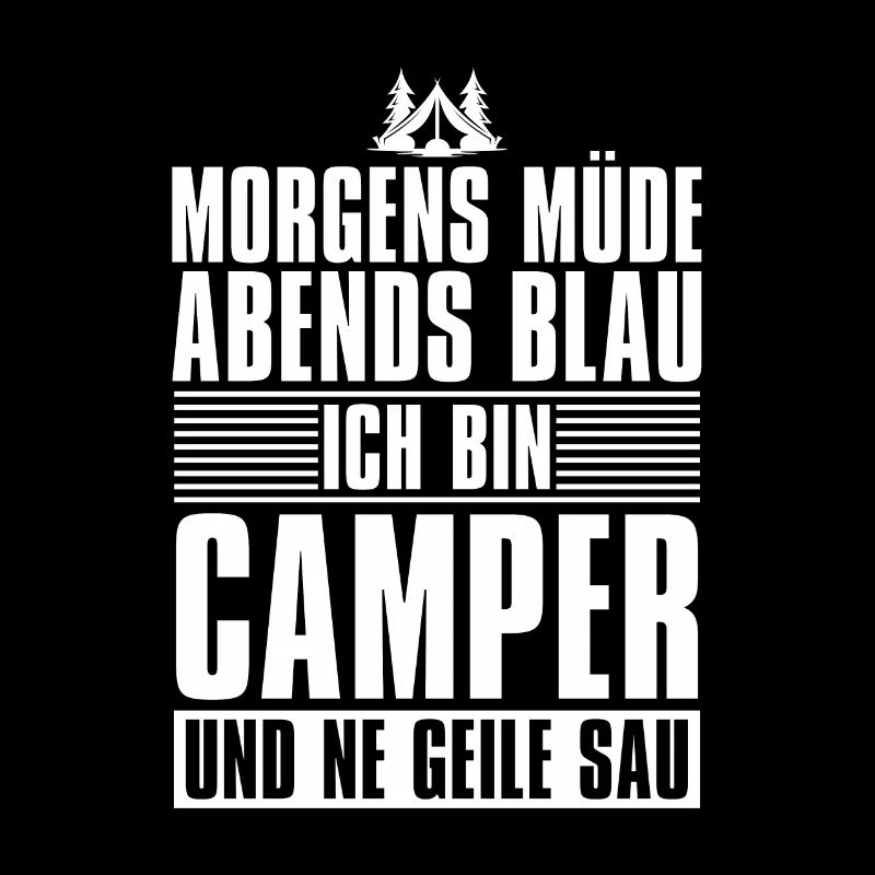 Zelt Camping Campen Morgens Mde Abends Blau