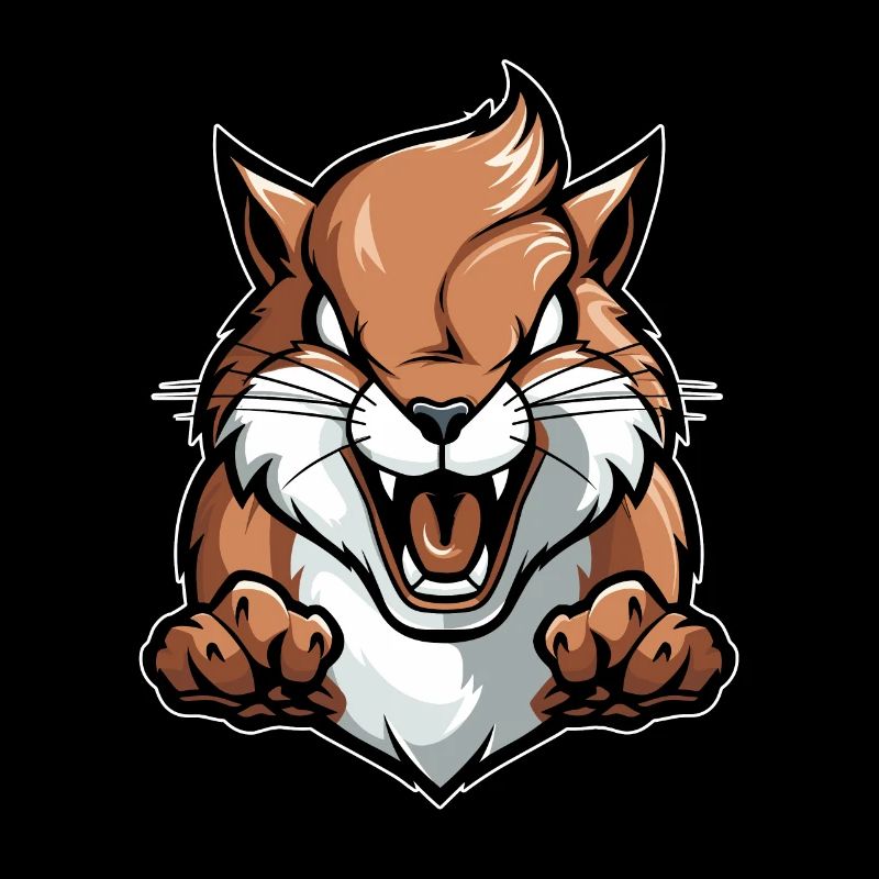 Eichhörnchen Wütend