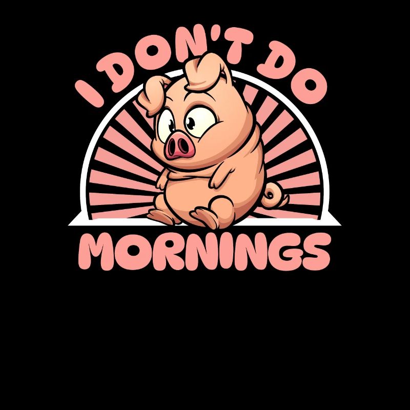 Cochon Éleveur De Cochon Drôle Je Ne Fais Pas De Matins
