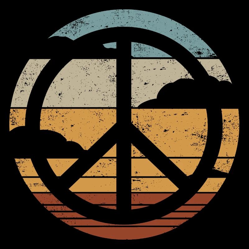 Friedenszeichen Retro Design Peace Zeichen