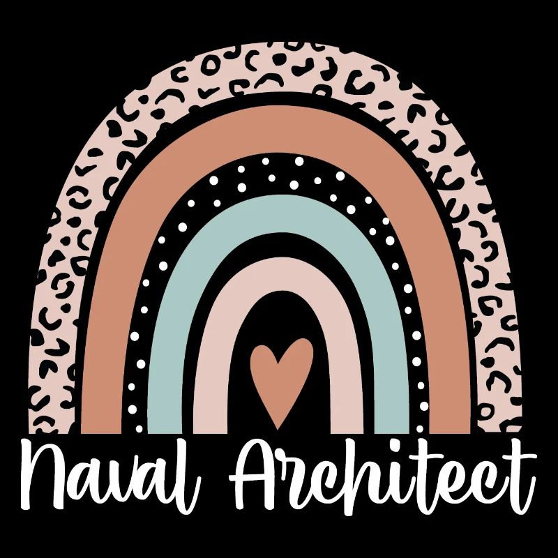 Naval Architect Rainbow Leopard Funny Naval