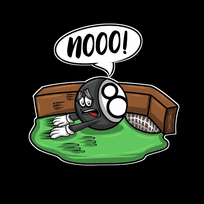 Billardspieler Scratch Schwarz Billard 8