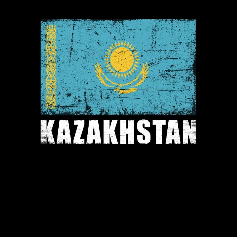 Drapeau du Kazakhstan Grunge Drapeau du Kazakhstan