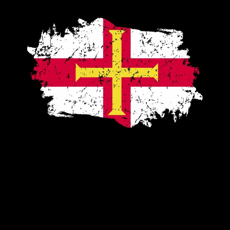 Drapeau de Guernesey Grunge Drapeau de Guernesey