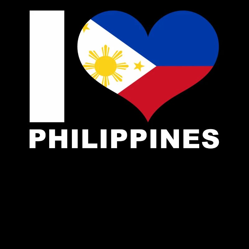 J’aime le drapeau du cœur des Philippines Philippines