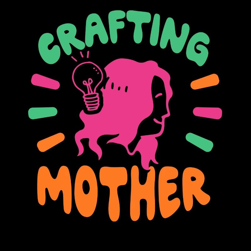 Bastelnde Mutter Mama Bastel Basteln Bastler