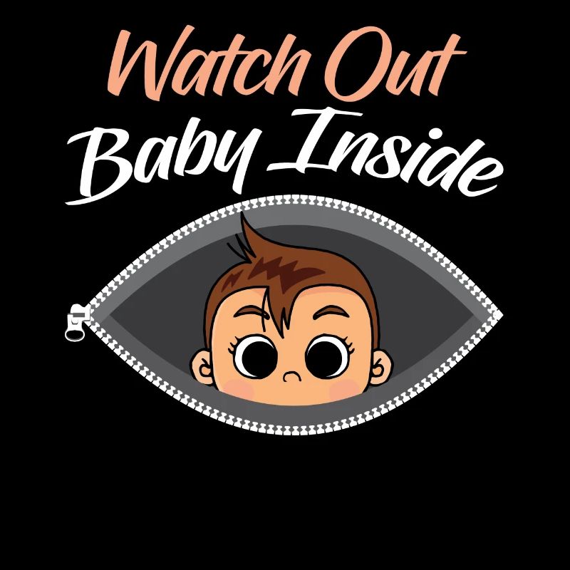 Attention! Bébé à l’intérieur mignon bébé à l’intérieur enceinte