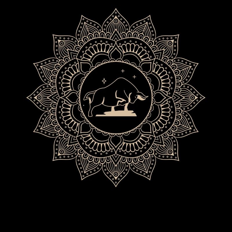 Stier Tierkreiszeichen Mandala