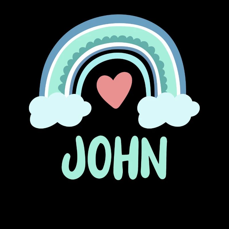 John Name Rainbow Baby