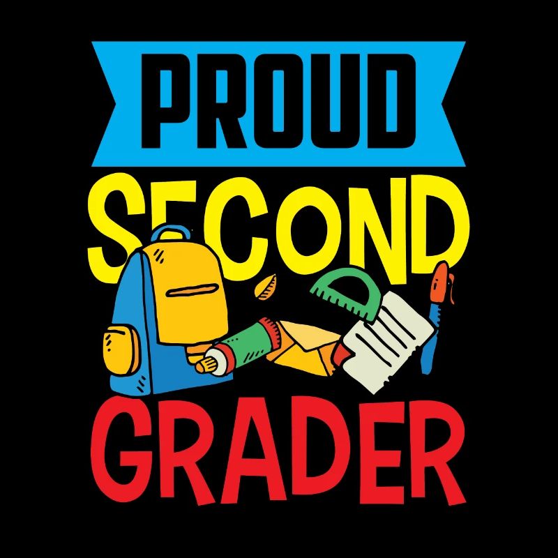 Stolzer Zweitklässler Zweite Klasse Lehrer Schule