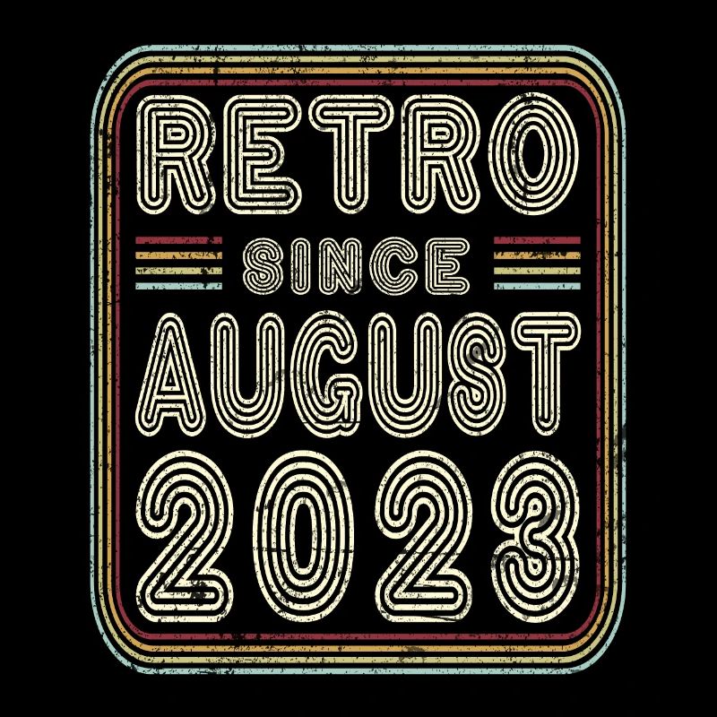 Birthday August 2023 Retro Gift