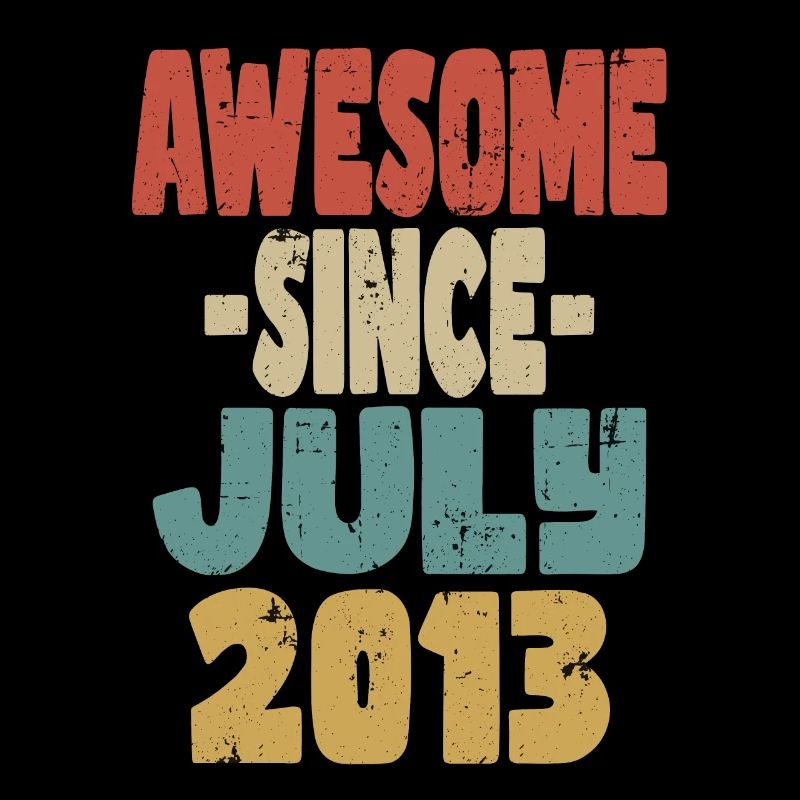 2013 Juli Geburtstag Retro