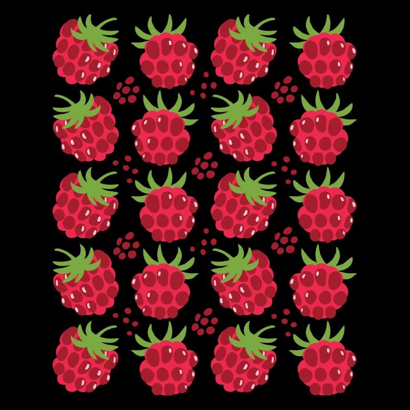 Raspberry Berries Fruit Pattern
