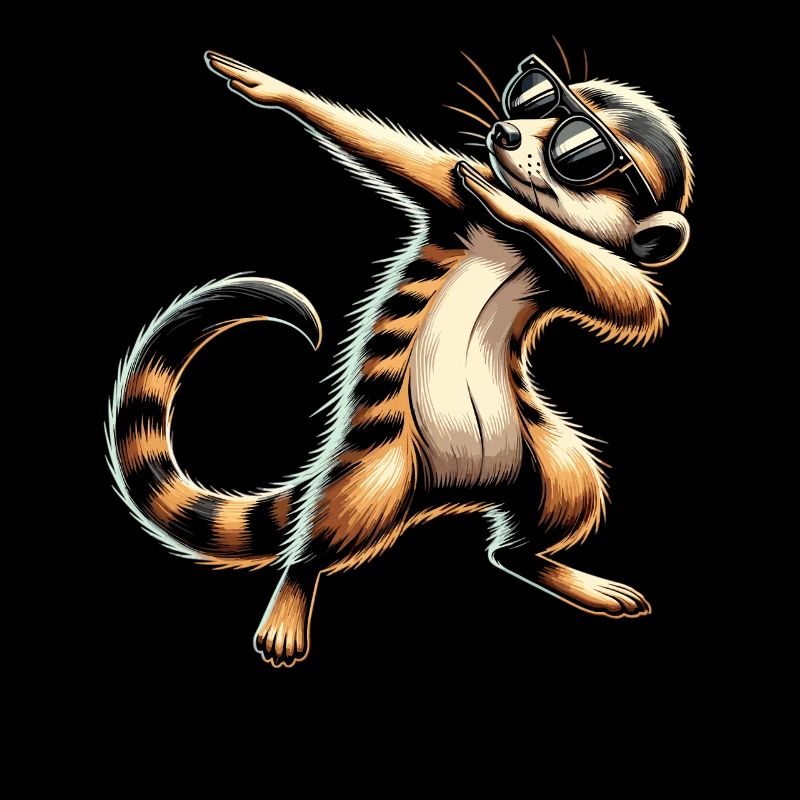 Dabbing Erdmännchen mit Sonnenbrille Cool Erdmännchen