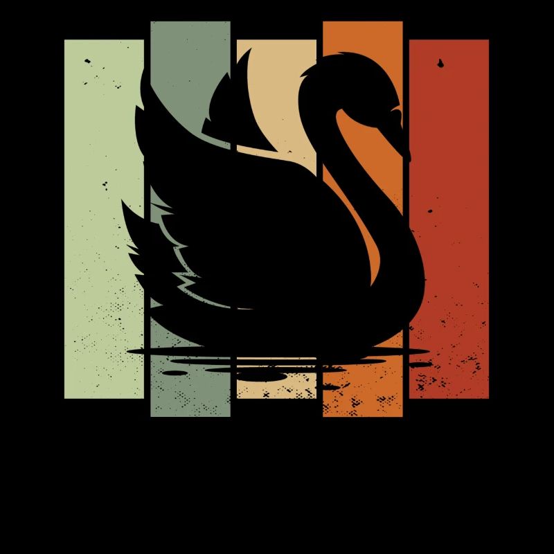 Swan Retro Birdwatching Bird Watcher