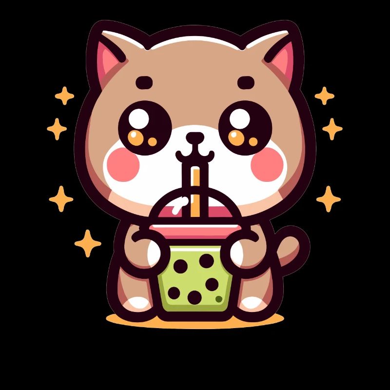Katze Bubble Tea Boba Kawaii