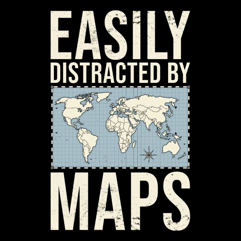 Easily Distracted By Maps Geography Teacher