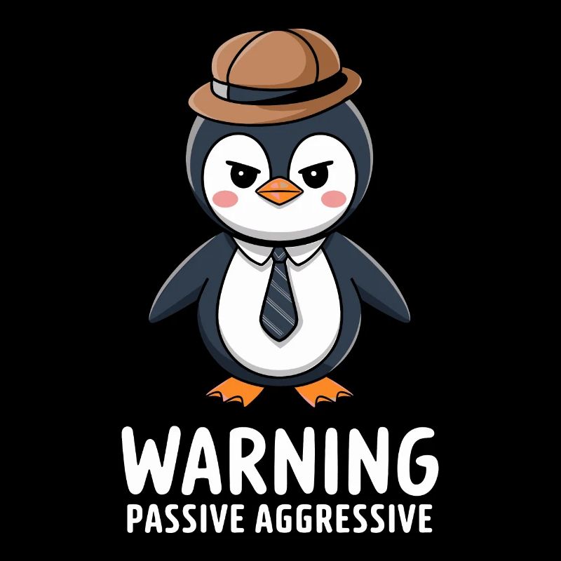 Warning Passive Aggressive Penguin Humor