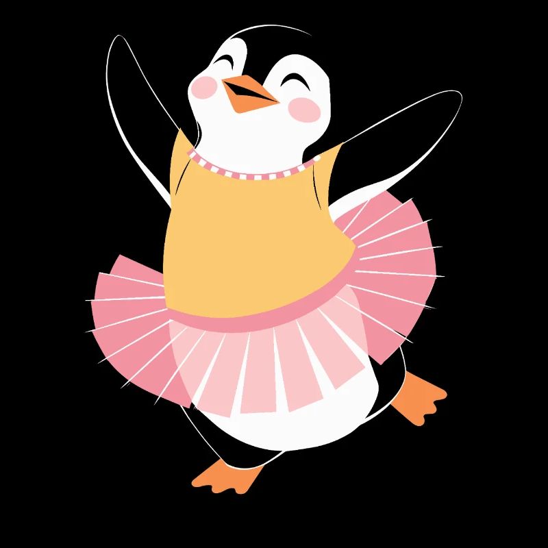 Pingouin dansant en costume de ballet Joy