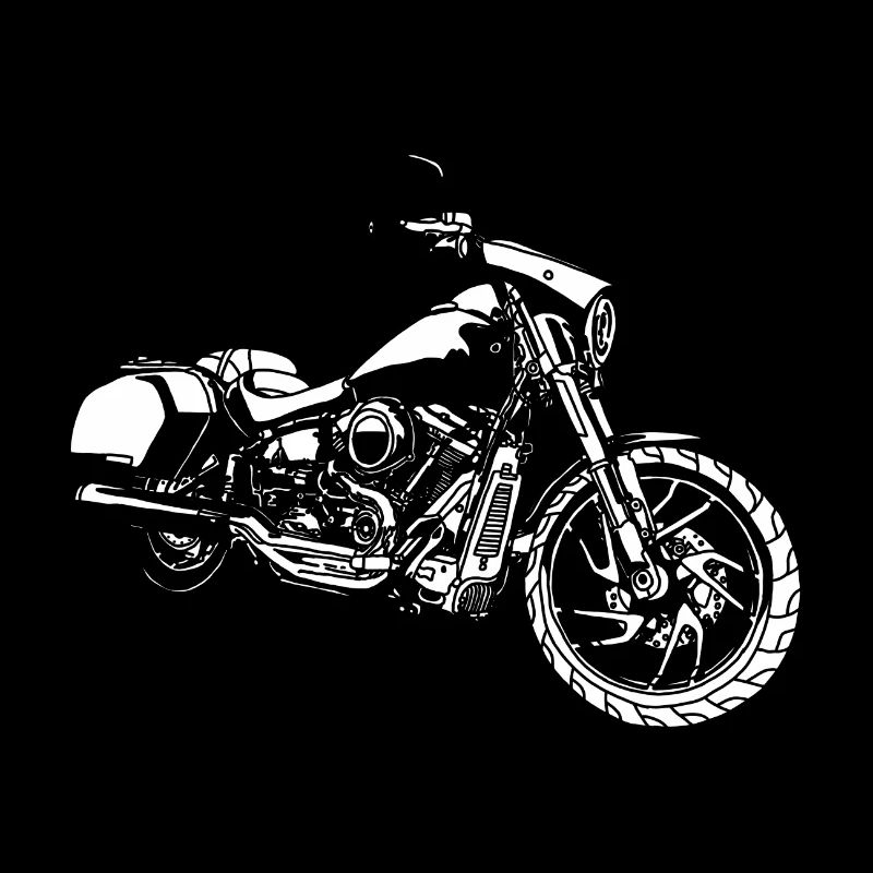 Motorcycle, white