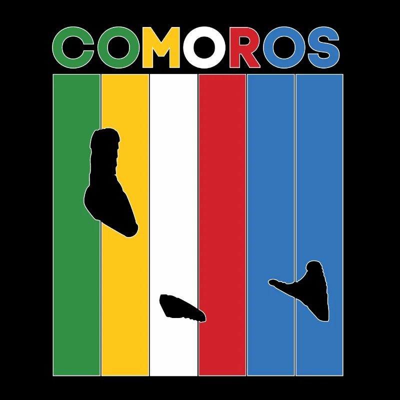 Drapeau et frontière du pays des Comores