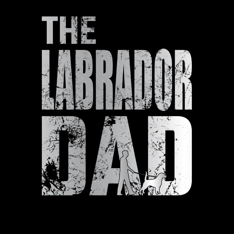 Labrador Dad Walking Golden Retriever Geschenk